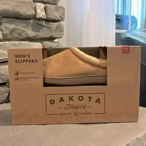 Dakota Fleece Memory Foam slippers, fleece lined, indoor outdoor sole